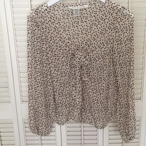 Heart-print long sleeve Blouse